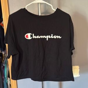 Champion Black Crop Top